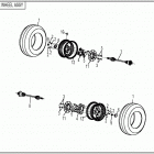 Z8 EFI/EPS Запчасти рамы. F11 REAR WHEEL ASSY (SINCE 2014)