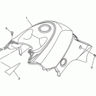 HiSun ATV 400 H FUELTANK COVER COMP