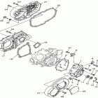 HiSun ATV 500 H EFI Крышка вариатора, двигателя