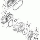 HiSun ATV 700 H Крышка вариатора, двигателя