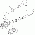 HiSun ATV 800 GT Clutch cooling pipe