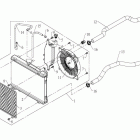 Dinli ATV 800 D Радиатор