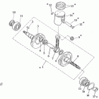 ATV 110 D (605) Коленвал, шатун, поршень