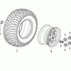 ATV 500 GT1 F10   REAR WHEEL ASSY