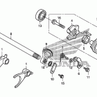 TRX500FPA Gearshift fork@gearshift drum