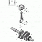 Xtrim (4-Stroke) коленчатый вал, поршни и баланс вала - 600