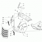 BEARCAT 7000 XT ORANGE Front fascia and center skid plate assembly
