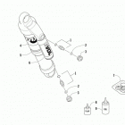 M 8000 MOUNTAIN CAT 162 GREEN EARLY BUILD Задняя  подвеска, передний амортизатор