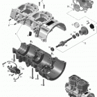 MXZ - 2-STROKE - 600 CARB_600HO E-TEC_800R E-TEC Картер, водяной насос и масляный насос - 600 карб.