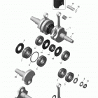 MXZ - 2-STROKE - 600 CARB_600HO E-TEC_800R E-TEC Коленвал и поршни - 600HO E-TEC