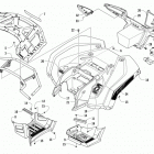 ALTERRA TRV 550 XT EPS WHITE Rear rack, body panel, footwell, and taillight assemblie...