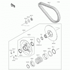 Brute Force 750 4x4i EPS (KVF750-GHF) Driven converter  /  drive belt