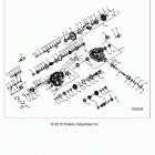 A16DAA57F1/F2/E57FM  ACE 570 EFI EURO Drive train, main gearcase (to 2  /  22  /  16)