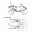 A16SDC57C2 SPORTSMAN TOURING QUAD 570 EPS Кузов Наклейки