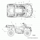 A16SUE57F1 SPORTSMAN 570 EFI UTE MD Кузов Наклейки
