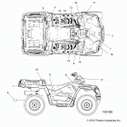 A16SUH57N6 SPORTSMAN 570 EFI UTE HD Кузов Наклейки