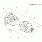 A16SXE95NK/A95N2 SPORTSMAN 1000 MD Drive train, prop shaft, rear