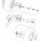 RAPTOR 90 YFM09RYXHL/YFM09RYXHW Rear axle wheel