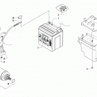 HDX 700 CREW XT RED Battery and starter motor assembly