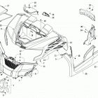 PROWLER 500 GREEN Grille, front body panel, and side panel assembly