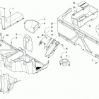 PROWLER 500 GREEN Console and floor panel assembly