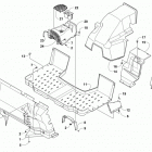 PROWLER 700 XT BLACK Console and floor panel assembly
