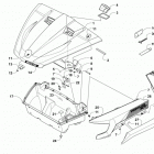 PROWLER 700 XT RED Hood  /  front storage and side panel assembly