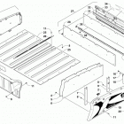 HDX 500 XT  Red (US), Red Intl (OS) Cargo box and tailgate assembly