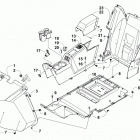 WILDCAT X Blue (US) Console and floor panel assembly