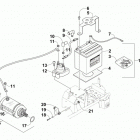 WILDCAT X Red (US) Battery and starter motor assembly