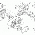 700S Clutch  /  v-belt  /  magneto cover assembly