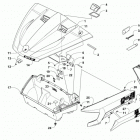PROWLER 1000 XT BLACK Hood  /  front storage and side panel assembly