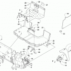 PROWLER 500 HDX GREEN Console and floor panel assembly