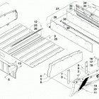 PROWLER 500 HDX RED Cargo box and tailgate assembly