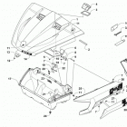 PROWLER 550 XT BLACK Hood  /  front storage and side panel assembly