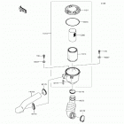 Mule SX (KAF400-JHF) Air cleaner-belt converter