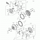 Mule SX 4X4 XC SE (KAF400-MHF) Front hubs  /  brakes