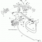 R16B1PD1AA/2P RANGER HST Drive train, hydrostat mounting and lines