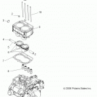 R16RAA76AA/AJ RGR 800 6X6 Engine, piston and cylinder
