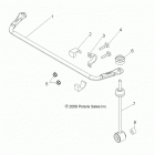 R16RAA76AA/AJ RGR 800 6X6 Suspension, rear stabilizer bar