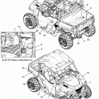 R16RGE99A7/AE/AV POLARIS GENERAL 1000 EPS Кузов Наклейки