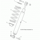 R16RGE99A7/AE/AV POLARIS GENERAL 1000 EPS Suspension, front shock mounting