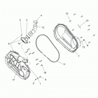 R16RMA57F1/N1/EFH/SF1/2N1 RGR 570 EU Привод, крышка сцепления и воздуховоды