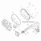 R16RTA57A1/A4/A9/B1/B4/B9/EAP/EBP RANGER 570, 570 XP, FULL SIZE Привод, крышка сцепления и воздуховоды
