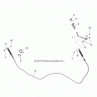 R16RTAD1A1/ED1E1 RANGER 1000 DIESEL Drive train, shift lever and cable