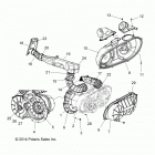 R16RVAD1A1 RANGER 1000 DIESEL CREW Body, clutch cover and ducting