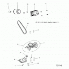 Z17VBE99AR/AL RZR 1000 60 INCH PS Engine, oil pump and oil cooler