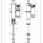 Z17VBE99AR/AL RZR 1000 60 INCH PS Suspension, rear shock internals