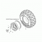 Z17VBE99AR/AL RZR 1000 60 INCH PS Колесо заднее