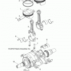 Z17VCE87AB/AK RZR 4 900 Колен.вал и поршни